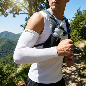 Cooling Compression Arm Sleeves for Men and Women - UPF50 UV Sun Protection Sleeves for Work, Sports, Tattoo Cover Up, Breathable Athletic Wear, Outdoor Activities, Sun Guard, Sweat Wicking, Comfortable Fit