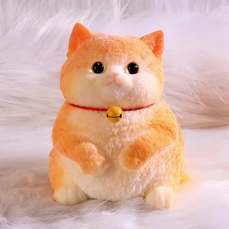 【6” Large】MOBECK 3DTaba Squishy Cat,Cat Taba Squishy,Squishy Toys，Taba Cat Squishy Squeeze Toys,Adorable Squishy Cat, Large Taba Soft Giant Squishy Finger Stress Relief Toys (Orange cat)