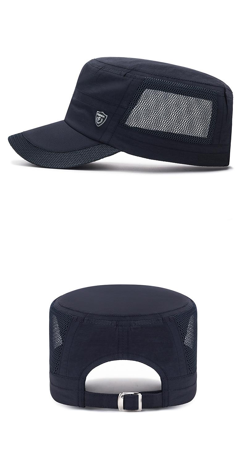 Men's Quick-Drying Hat Lightweight Breathable Mesh Flat-Top Cap for Summer Sun Protection & Shade Spring/Summer Outdoor Baseball Cap Unisex