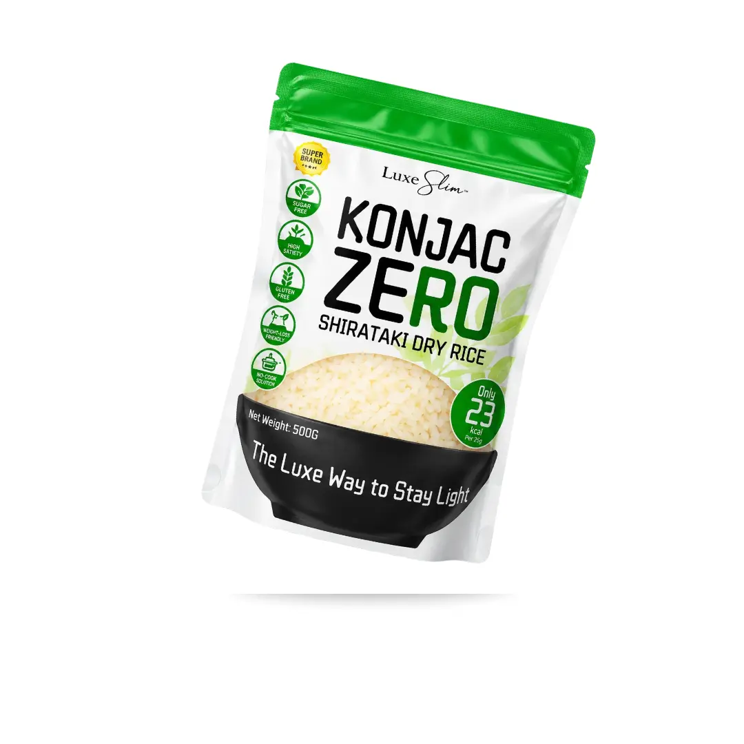 Luxe Konjac Zero Shirataki Dry Rice 500g - The Luxe Way to Stay Light - Zero Calories - 23g Protein
