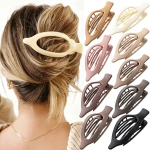 Flat Hair Clips, 9 count 4.7 Inch Large Side Slide Volume Duckbill Clips for Women & Girls, Internal  Design,  Hold Matte Hair Clips for Thick Hair & Thin Hair, Concord Clip