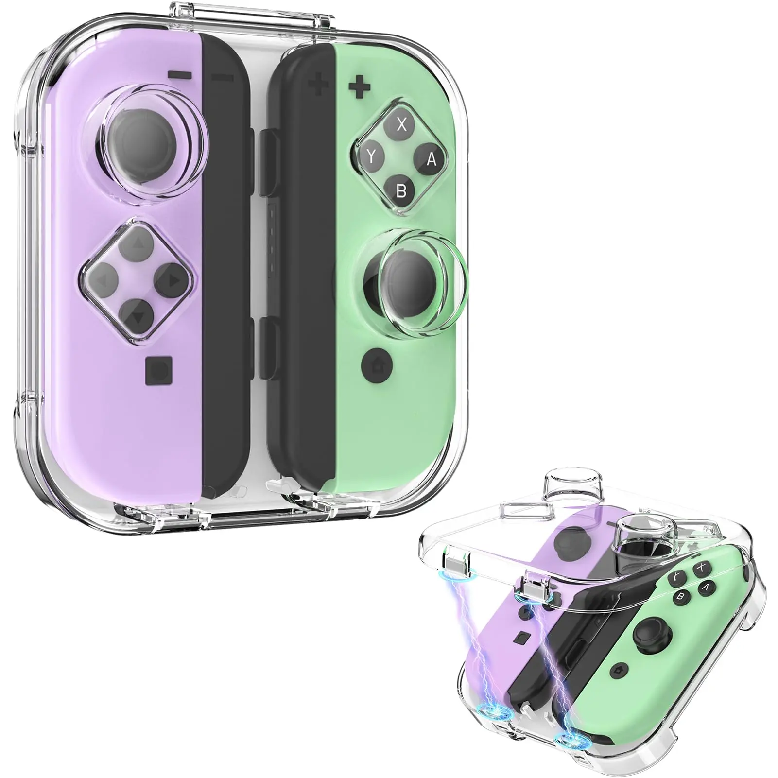 [Box Only, No Joy-Con] Fintie Clear Storage Box for Nintendo Switch Joy-Con, Lightweight & Portable Console Protection Case with Magnetic Closure