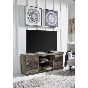 Derekson - LG TV Stand w/Fireplace Option - Multi Gray