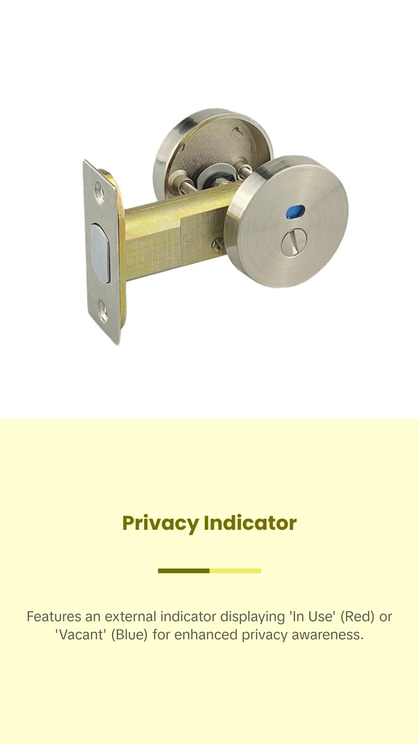 ECS HARDWARE - Commercial Privacy Indicator Deadbolt – 26D – Satin ...