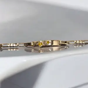 Girls 18K Gold Plated Bracelet High Quality with Stars Design