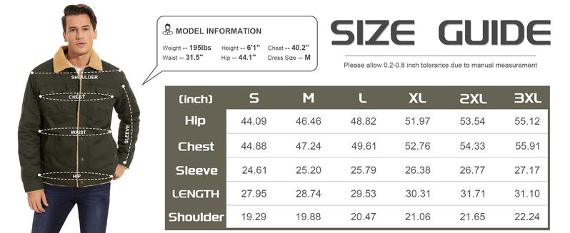 MAGCOMSEN Men's Sherpa Lined Winter Trucker Jacket Warm Multi Pocket Casual Jacket Collared Menswear Tops Cotton Fleece Long Sleeve FallFreshness Khaki Beige Jacket Outdoorfun MAGCOMSEN Men's Sherpa Lined Winter Trucker Jacket Warm Multi Pocket Casual Jacket Collared Menswear Tops Cotton Fleece Long Sleeve FallFreshness Khaki Beige Jacket Outdoorfun