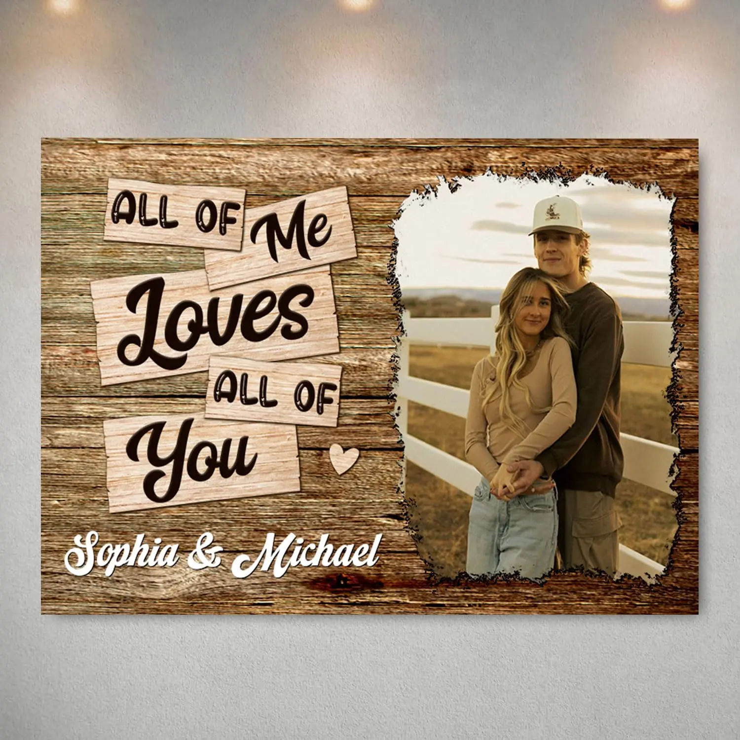 Personalized Couple Wall Art, Custom Photo Print, Valentine's Day, Anniversary, Wedding Gifts for Her Him Girlfriend, Husband Wife Bedroom Decor