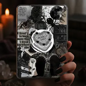 Morally Grey Dark Black Cherry Cake Kindle Grip Dark Romance Magnetic Holder Gothic Magsafe Phone Kindle Accessory