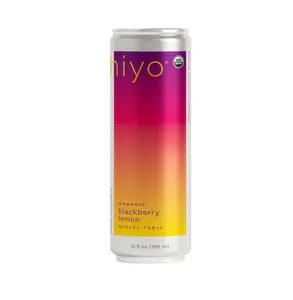 BIG SALE 2026 !!! Hiyo Organic Social Tonic - Blackberry Lemon, 12 FZ - N.A. Functional Seltzer, Sparkling Water Crafted with Organic Adaptogens, Nootropics & Botanicals