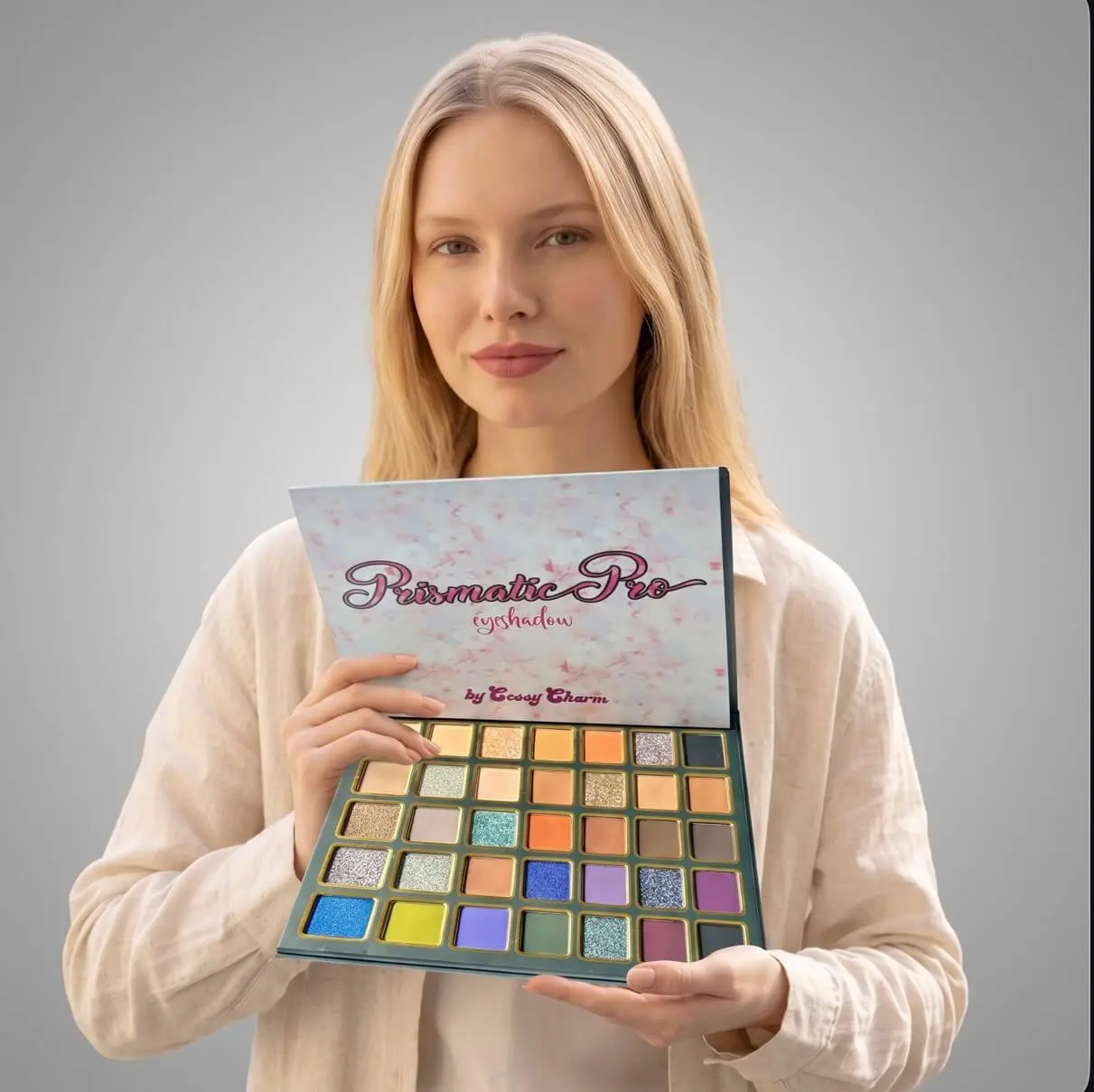 Prismatic Pro Eyeshadow Palette Iridescent Lightweight Silky Flawless Makeup Smooth Matte Cream