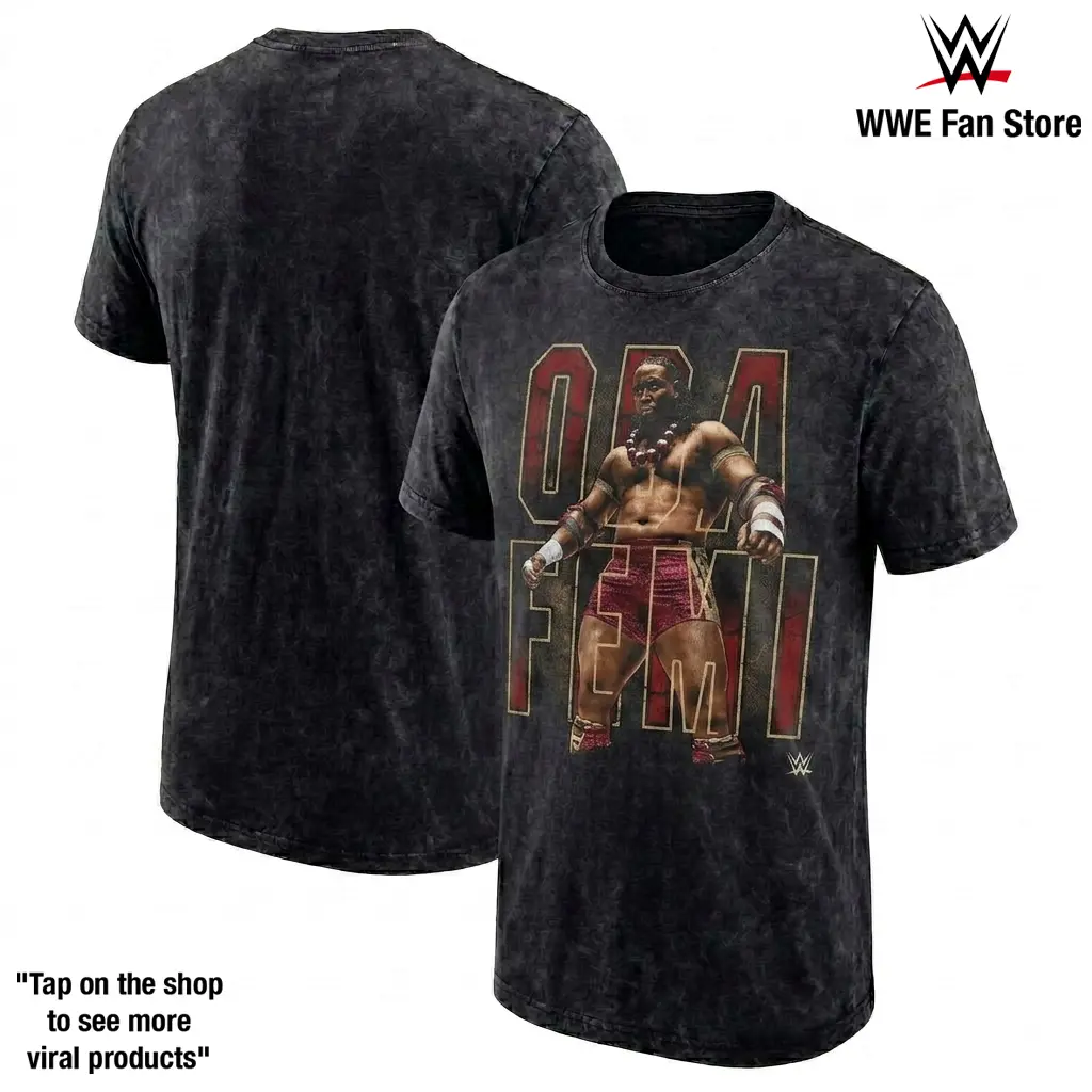 Youth 500 Level Black Oba Femi Outline Name T-Shirt, WWE NXT Graphic Tee, Oba Femi The Ruler Shirt, NXT North American Champion, Powerful Rising Superstar, Dominant Powerhouse Style, Pro Wrestling Fan Apparel