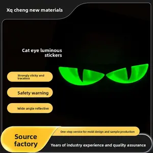 2pcs Glow-in-the-Dark 3D Demon Eyes Car & Motorcycle Decals – Phosphorescent Stereo Eyes Stickers for Night Visibility, Bike Light Mod & Spooky Vehicle Decor |   Rechargeable, Weatherproof, Easy Install