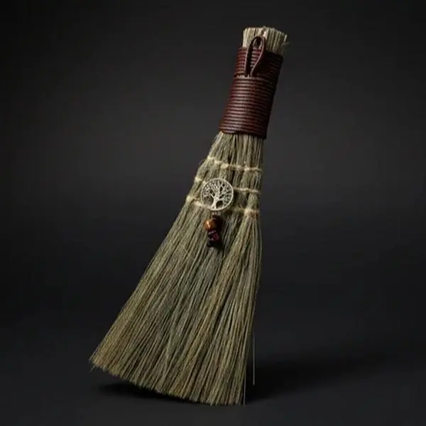 Tree of Life Altar Broom – 8-Inch Ritual Décor & Symbolic Sweeping Tool