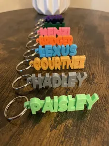 Customizable Name Keychain, Bag Tag, Luggage Tag, Lunchbox Tag, or Zipper Pull - Choose your colors and name!