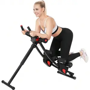 Ab Machine, Ab Workout Equipment For Women, Adjustable Ab Trainer Machine For Stomach Workout At Home Gym, Ab Crunch Exercise Equipment Abdominal Trainer For Beginner, Black