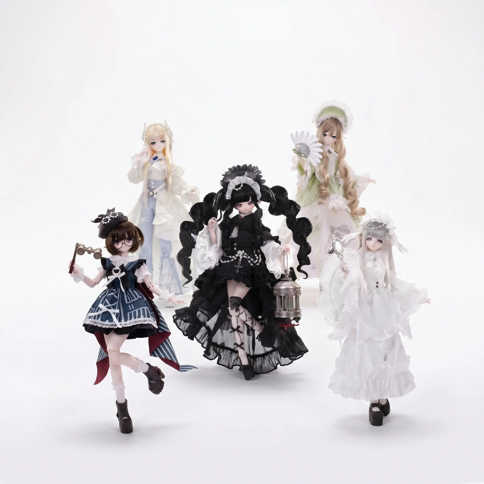 【3-Day Delivery】Mitian 4th Gen "Feather & Mist Poem" 1/6 Scale Manual Polyester Fabric BJD Blind Box - 1pcs 21cm Bishoujo Statue Collectible Figures Pieces & Parts, 4pcs Character ID Card, Otaku Style Gift, Home Decor