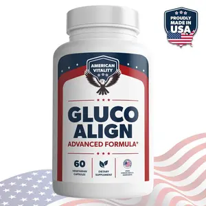 American Vitality GlucoAlign - Premium Blood Sugar Support Formula - Powerful Supplement for Healthy Glucose Levels & Overall Wellness - Designed for Maximum Absorption & Effectiveness - 1 Bottle (60 Capsules)