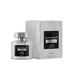Lattafa Confidential Platinum for Men Eau de Parfum Spray, 3.4 Ounce