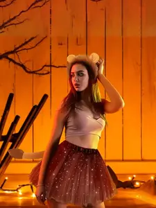 Cute Lion Costume Set with Ear Headband, 2 Piece Party Performance, Perfect for Various Festivals and Events, Accessories