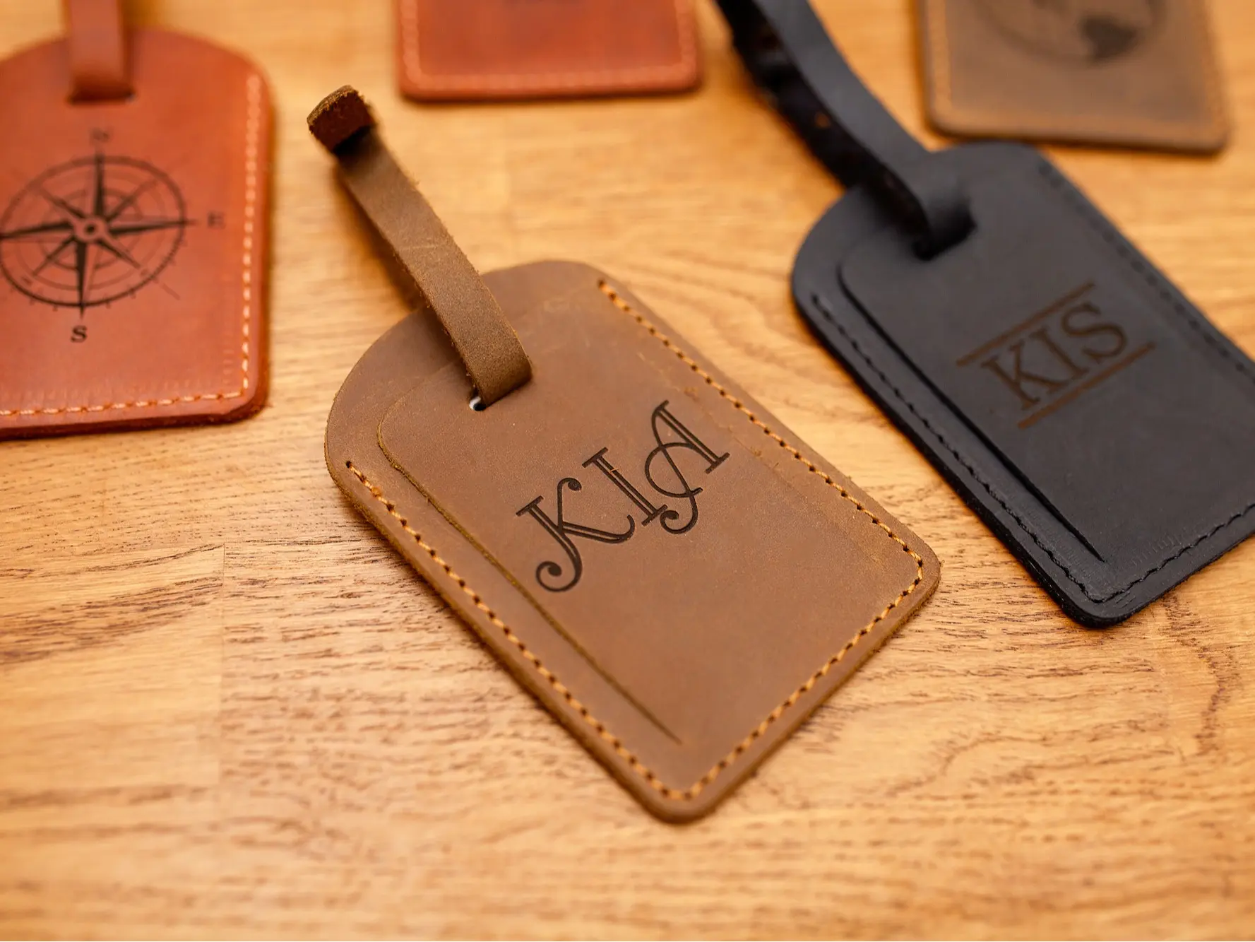Leather Luggage Tags Personalized with Company Logo Engraved Luggage Tag With Contact Card Leather Travel Bag Luggage tags personalized, Leather luggage tags, luggage tag favor, luggage tags wedding, wedding favors