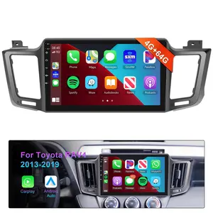 4G 64G Car Stereo for Toyota RAV4 2013 2014 2015 2016 2017 2018 2019 Radio with 10.1inch IPS Touchscreen Wireless Carplay Android Auto Mirror Link FM