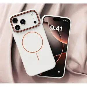 Premium Fashion Magnetic Leather Case for iPhone 17 16 15 14 13 12 11 Pro Max plus mini– Luxury MagSafe Compatible Wireless Charging Shockproof Cover with Camera Protection (White, iPhone 17 Pro Max)