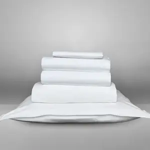 Truuce Twin Size Bundle - Complete Duvet & Sheet System with Flat Sheet Fitted Sheet Pillowcases Duvet Top Pillow Sham & Storage Band