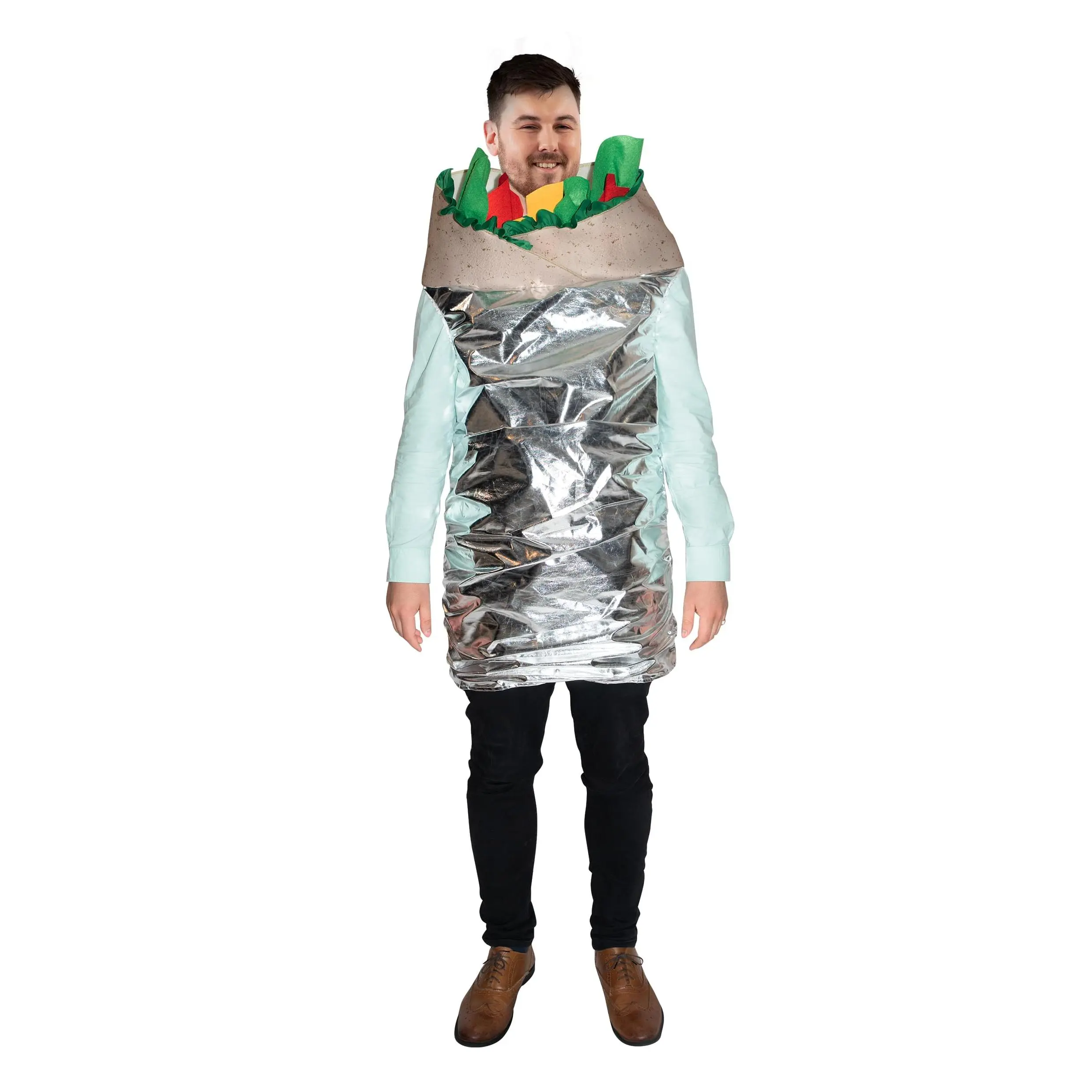 Men's Burrito Cosplay Party Costume Clothes, Easy Pull-Over Design, Menswear Fit For Most Adults, Cosplay Costume, Polyester, Cartoon Print, Most Sizes, Halloween Ideas