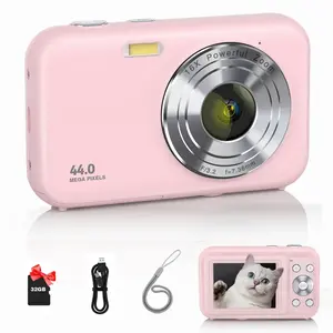 44MP Digital Camera Kit, FHD 1080P Camera with 32GB Card, 16X Digital Zoom Camera, Compact Portable Small Point Shoot Camera, Gift for Student Teen Beginner,Boys & Men gifts