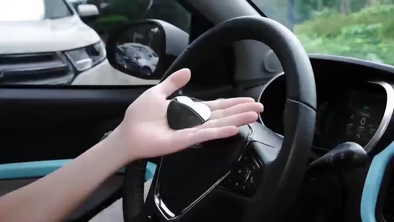 Joytutus 2 Pack Heart-Shaped Blind Spot Mirror for Cars Wide Angle Side View Mirror Universal Fit Frameless Design 360-Degree View Modern Aesthetic