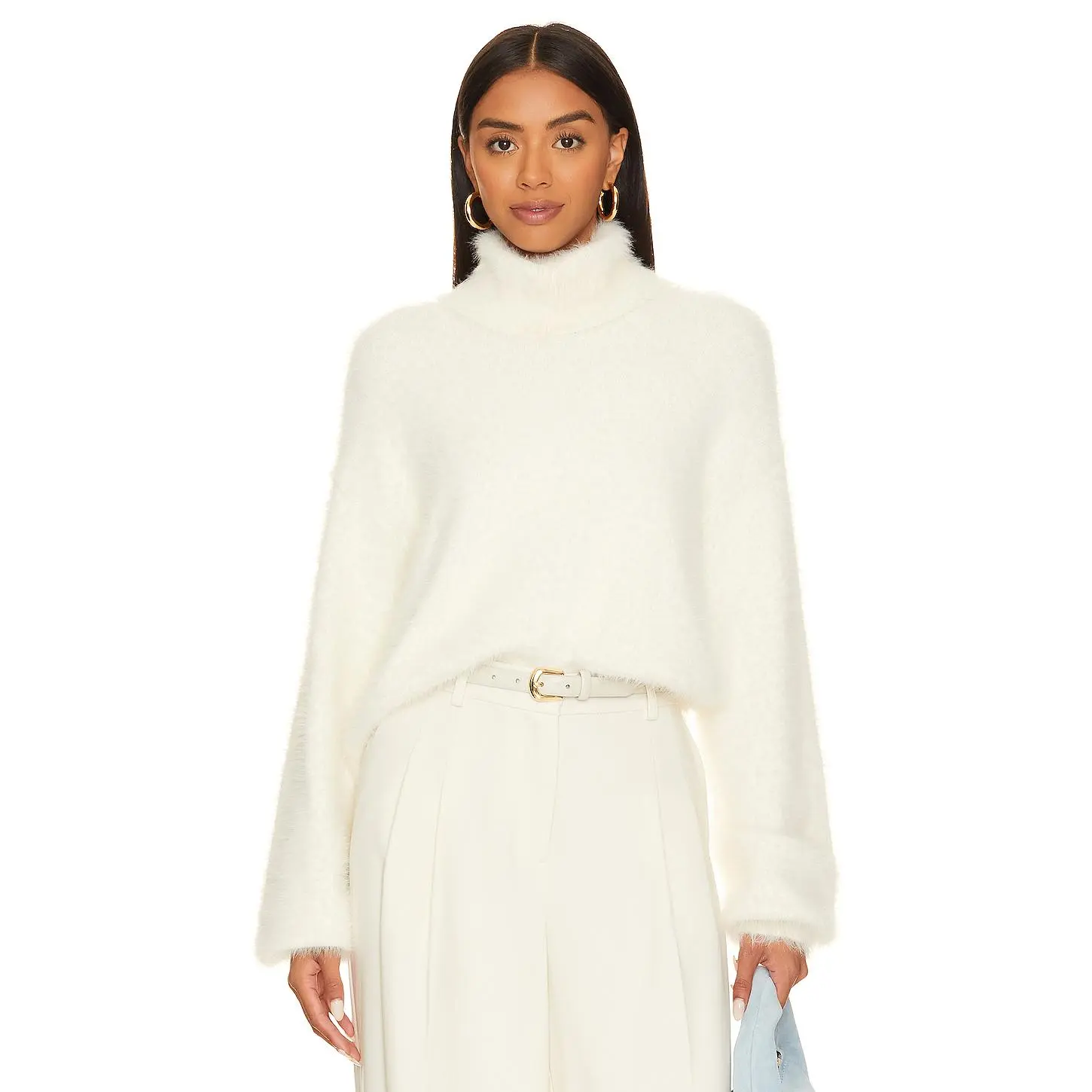 Show Me Your Mumu Chester Sweater in White Knit