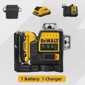 Dewalt DW089LG Green Light 12-Line Tools 360 Degree 12V Lithium Battery Rotating Self-Leveling Vertical Super Beam for Building Projects