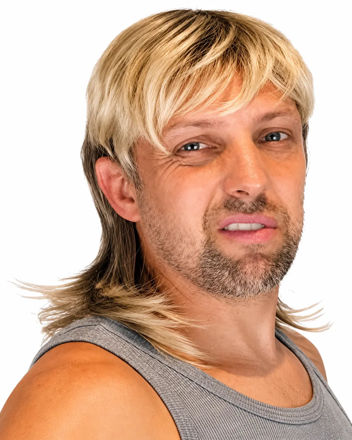 HandinHandCreations Mullet Wig for Men 70s 80s Costume Hippie Free American Quality Wigs Hairstyle Wigs Scalp Wig