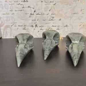 Labradorite crow skull