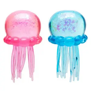 Cute Jellyfish Squishy Toy| Children Bath & Shower Play| Stress Relief Squeeze Toy for Office & School| Soft Sensory Toy| Portable Fidget Gift