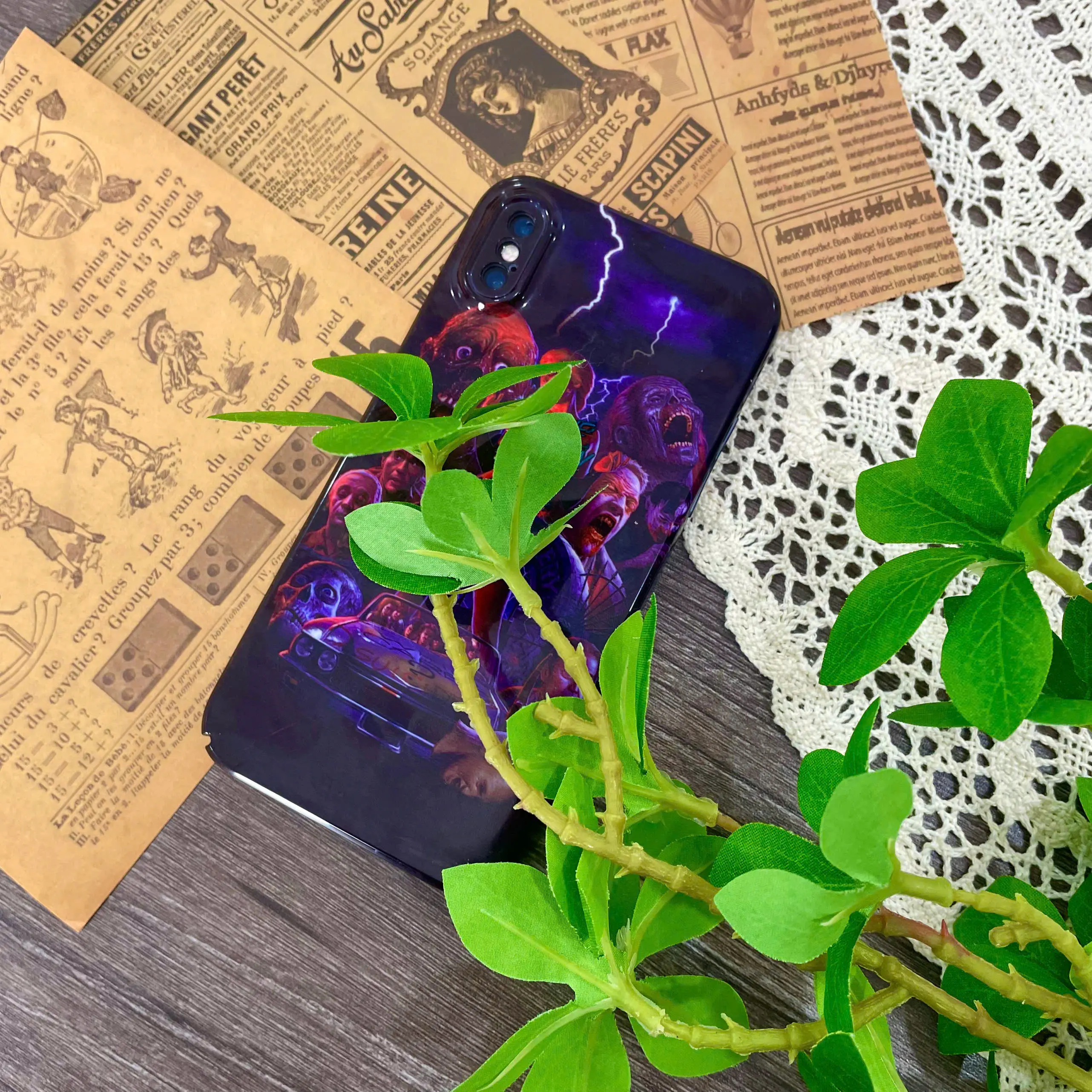 Th3 Retturn of the Liiving D Retro Horror Movie Collage Phone Case