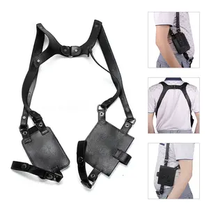 Double Shoulder Learther Underarm Wallet Holster Bag - Universally Designed with Advanced Anti - Theft Protection, Discreet Hidden Strap, Phone Holster, and Spacious Pouch - Perfect for Leisure, Travel, or Daily Use