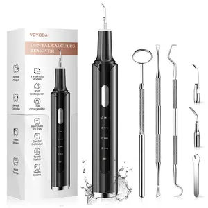 VOYOGA Plaque Remover for Teeth, Ultrasonic Dental Scaler,Electric Tooth Cleaner Tartar Remover for Teeth with LED Light,4 Modes Rechargeable Teeth Cleaning Kit with Dental Tools,