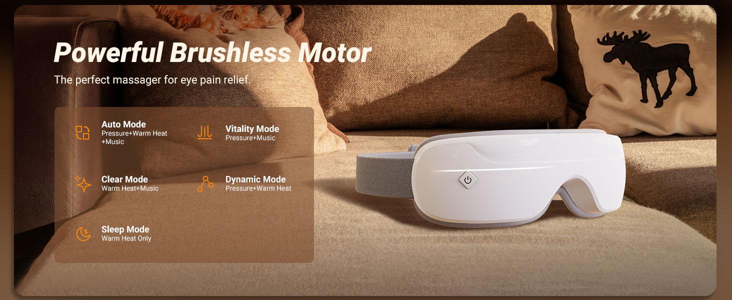 Merach Eye Massager with Heat Compression and Bluetooth Music Eye Care Device Smart Eye Mask for Relax Birthday Gifts