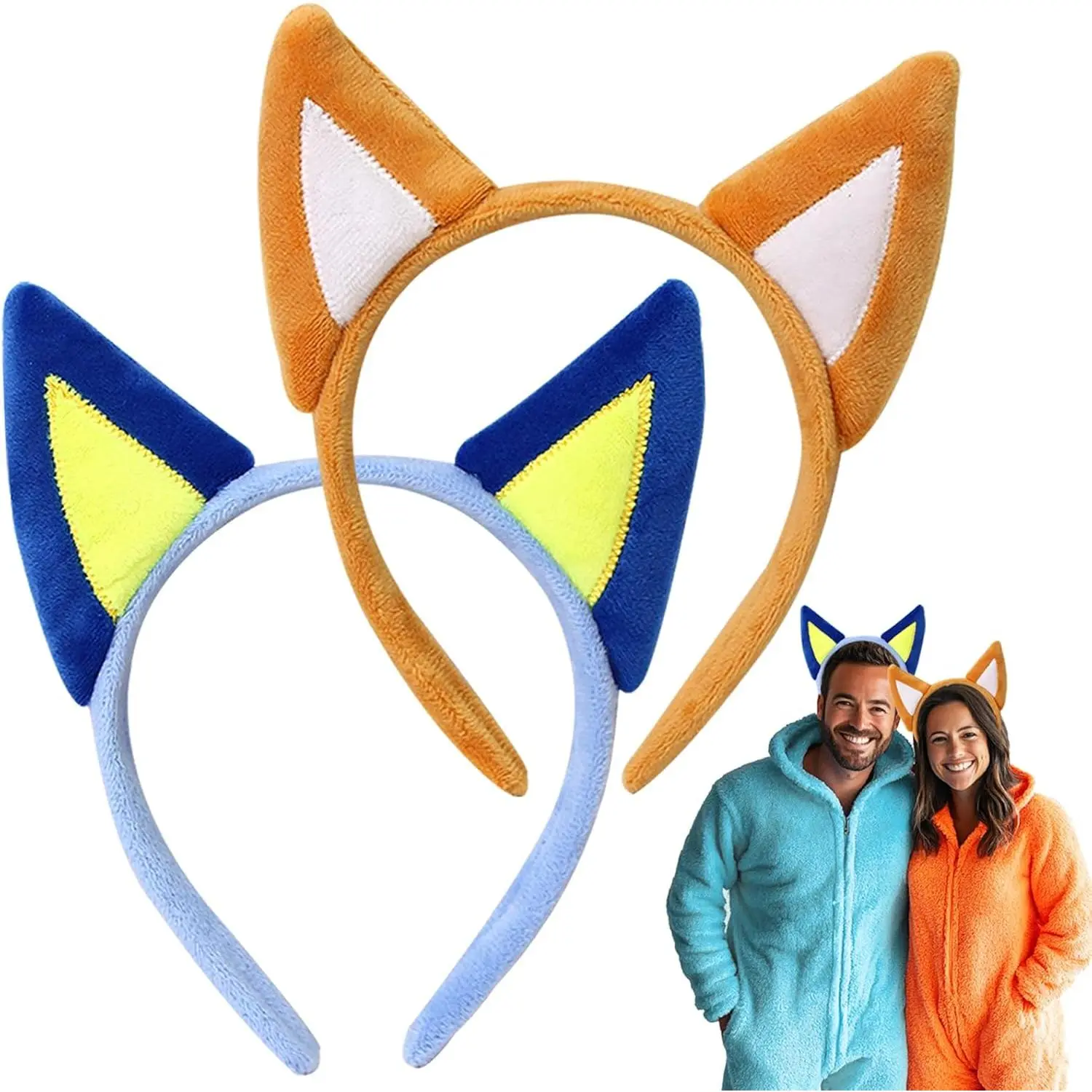 Dog Ears Headband, 2 count Animal Ears Headband Adult  Dog Ears Costume Cosplay Accessories