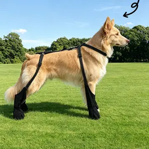 Pet outdoor dog rain boots, anti-dirt, anti-slip, suitable for all seasons, easy to wear, reflective, waterproof rain boots