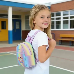 K Demon Hunter cartoon print backpack, large capacity adjustable shoulder bag, suitable for teenagers' daily use.