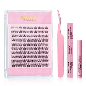 DAMMAN 6D DIY Lash Kit - Individual & Cluster Lashes with Bond & Seal - Waterproof, Reusable, Comfortable & Long Lasting (DME-03)