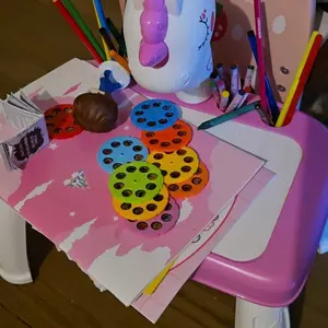 Unicorn Drawing Projector Table Set for Kids Girls with 9 Projection Discs 54 Patterns Watercolor Pens Pencils Crayons Coloring Book Stickers and Eraser Perfect Preschool Kindergarten Gift Paint Pens Markers Art Markers Pen