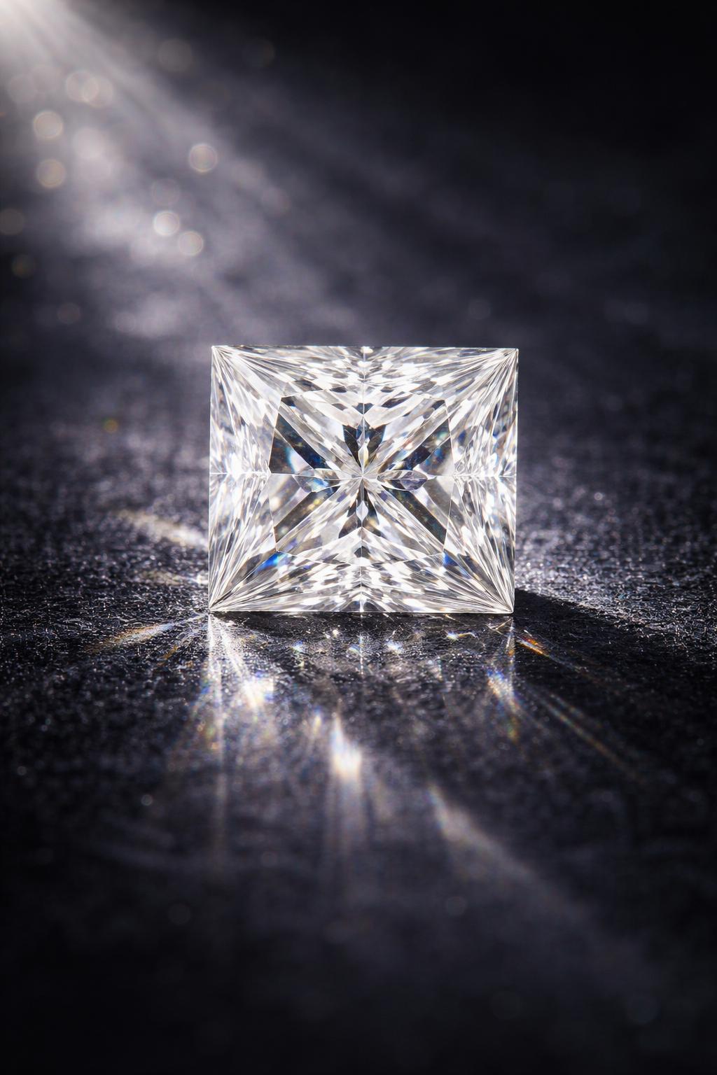 Square cut natural diamond and sapphire diamond come with certificates.