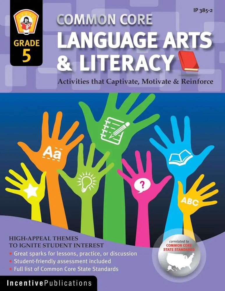 Common Core Language Arts & Literacy Grade 5 Language Learning Workbook: Captivating, Motivating, Reinforcing Educational Activities for School Use