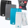 Men's Plain Nylon Quick-Dry Stretch Flex Athletic Compression Boxer Briefs - Supportive Ball Pocket, Adjustable Pouch Fit - Sports Underwear for Running, Bodybuilding (Black, White, Grey, Cyan), Stretch Flex Men's Sports Underwear