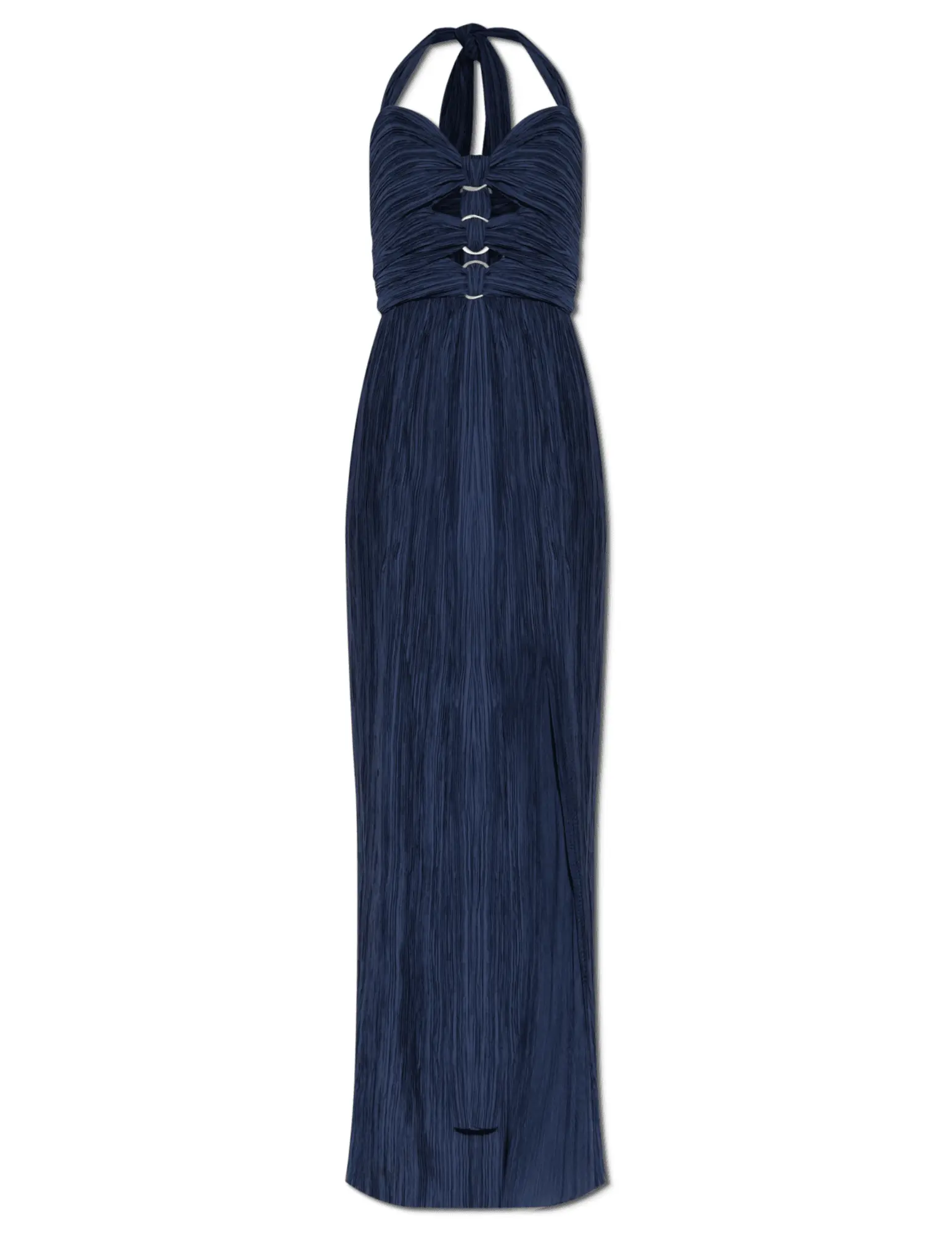 Cult Gaia Nailah Plisse Gown in Deep Lake-SALE