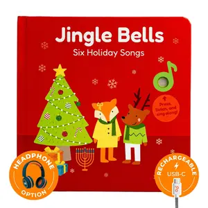 Cali's Books Jingle Bells Nursery Rhymes - Rechargeable Sound Book: Press and Sing Along Musical Book for Babies