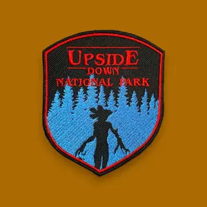 Upside Down National Park Embroidered Patch – Iron On, Sew On, Hook Backing